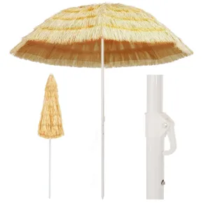 Umbrelă de Plajă Naturală 240 cm - Stil Hawaiian