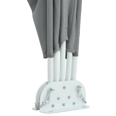 Copertină Laterală Terasă Pliabilă - Gri 400x200 cm