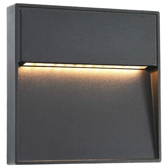 Lămpi LED Perete Exterior - 2 bucăți - Negru - 3W