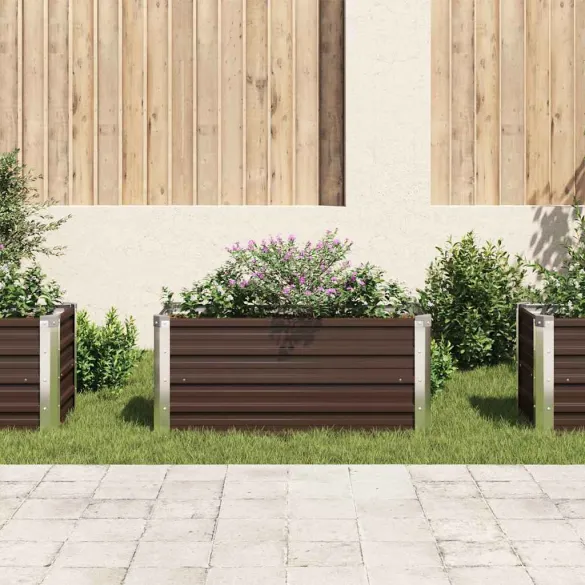 Strat Înălțat Grădină Maro - Oțel Galvanizat 100x40x45 cm