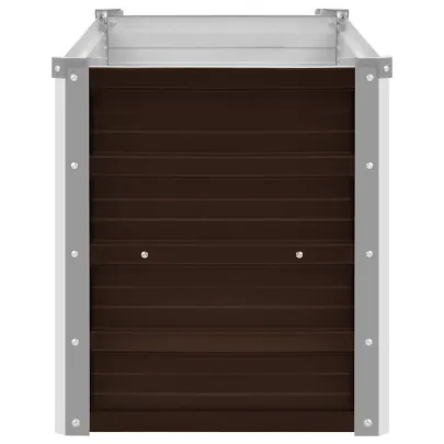 Strat Înălțat Grădină Maro - Oțel Galvanizat 100x40x45 cm