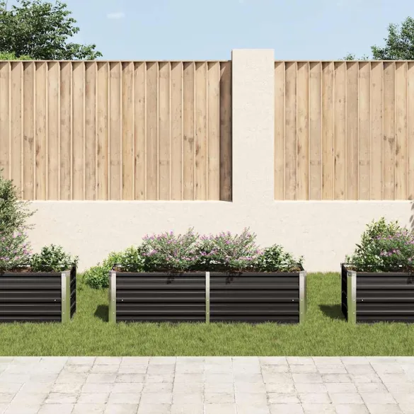 Strat Înălțat Grădină Antracit 160x40x45 cm - Oțel Galvanizat