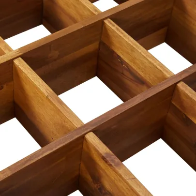 Strat Înălțat Grădină Lemn Acacia - 60x60 cm - Livrare Gratuită