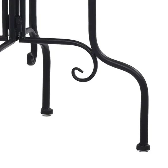 Masă Laterală Mozaic Ceramică Exterior - Negru/Alb