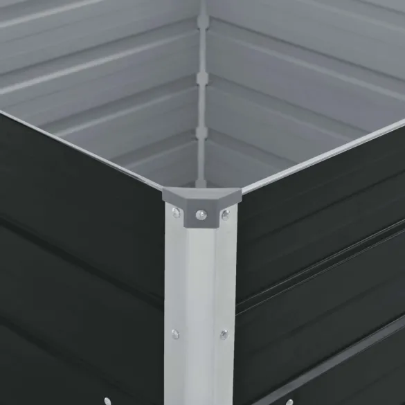 Strat Ridicat Grădină - Oțel Galvanizat - 100x100x45 cm