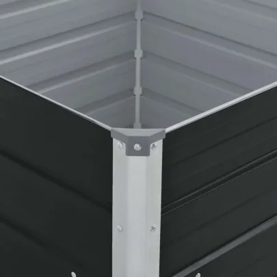 Strat Ridicat Grădină - Oțel Galvanizat - 100x100x45 cm