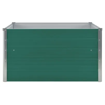 Strat Grădină Înălțat Verde Oțel Galvanizat 100x100x45 cm