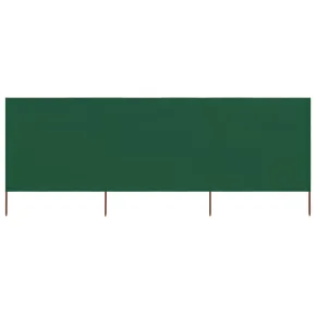 Paravan Anti-Vânt Verde 3 Panouri Textil 400x80 cm