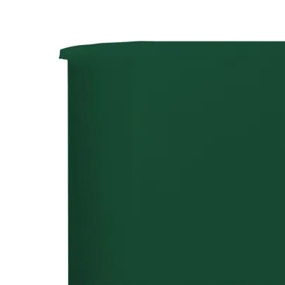 Paravan Anti-Vânt Verde 3 Panouri Textil 400x80 cm