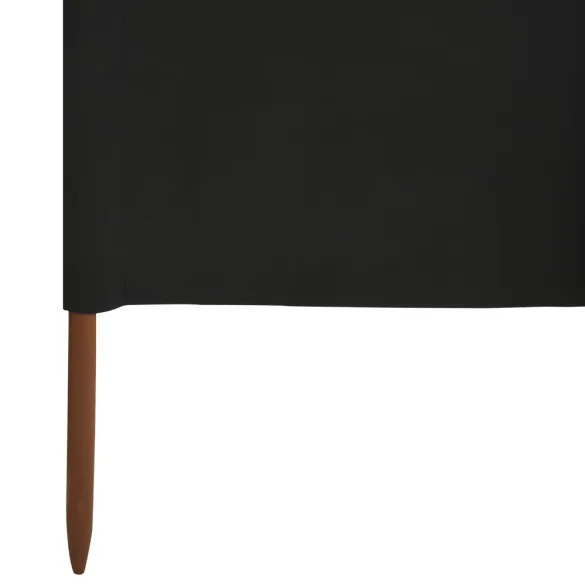 Paravan Anti-Vânt 3 Panouri Negru | 400x120 cm | Textil Paravan Anti-Vânt 3 Panouri Negru | 400x120 cm | Textil
