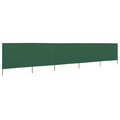 Paravan Anti-Vânt Verde 5 Panouri - 600x80 cm - Textil