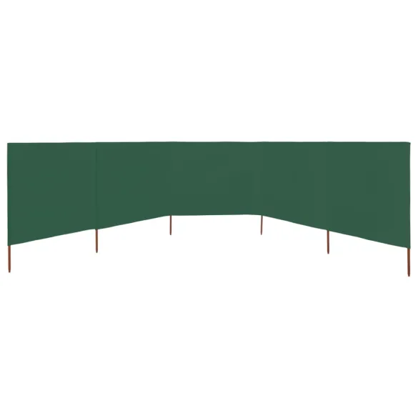 Paravan Anti-Vânt Verde 5 Panouri - 600x80 cm - Textil
