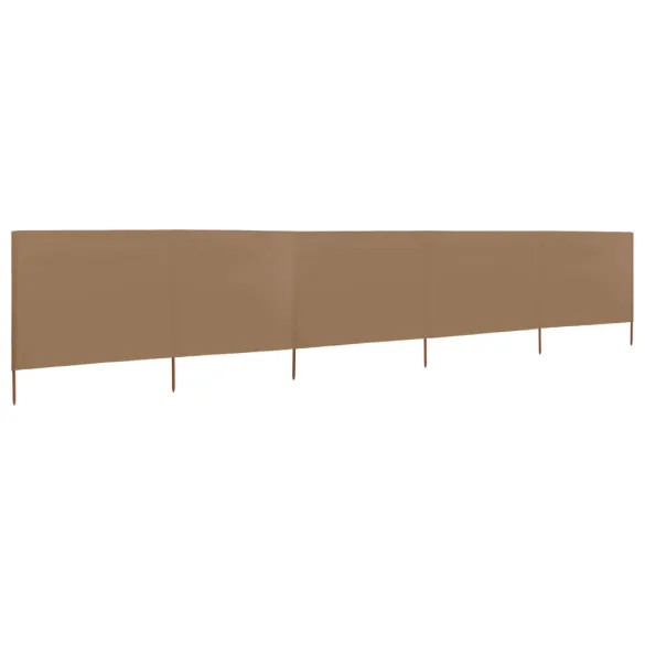 Paravan Anti-Vânt 5 Panouri Gri Taupe 600x80 cm Paravan Anti-Vânt 5 Panouri Gri Taupe 600x80 cm