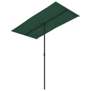 Umbrelă de grădină rotativă cu stâlp aluminiu - Verde 2