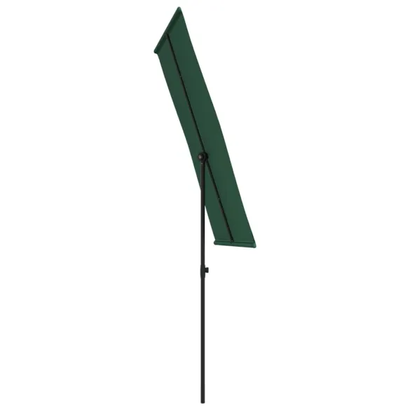 Umbrelă de grădină rotativă cu stâlp aluminiu - Verde