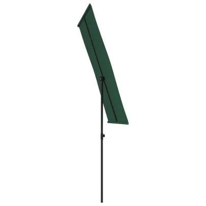 Umbrelă de grădină rotativă cu stâlp aluminiu - Verde