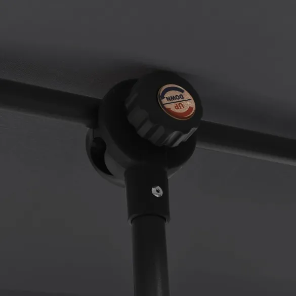 Umbrelă de grădină rotativă 180° - Aluminiu negru