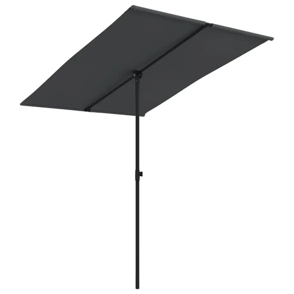 Umbrelă de Grădină Aluminiu Negru - Protecție UV | Livrare Gratuită