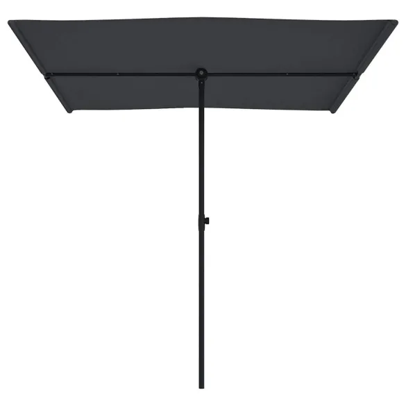 Umbrelă de Grădină Aluminiu Negru - Protecție UV | Livrare Gratuită