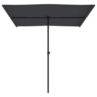 Umbrelă de Grădină Aluminiu Negru - Protecție UV | Livrare Gratuită