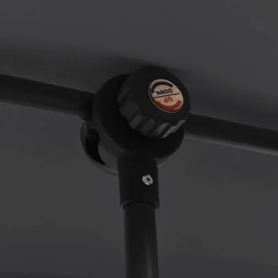 Umbrelă de Grădină Aluminiu Negru - Protecție UV | Livrare Gratuită