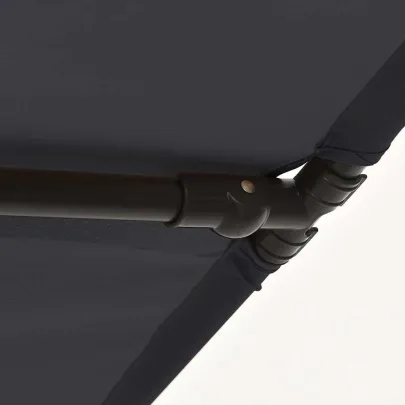 Umbrelă de Grădină Aluminiu Negru - Protecție UV | Livrare Gratuită