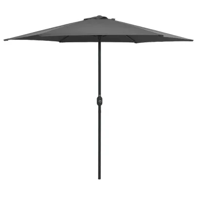 Umbrelă de soare grădină cu stâlp aluminiu - Antracit 270x246 cm