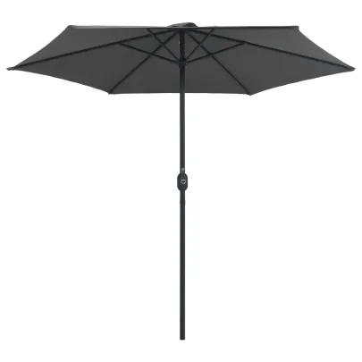 Umbrelă de soare grădină cu stâlp aluminiu - Antracit 270x246 cm