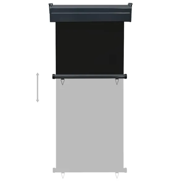 Copertină Laterală Balcon Negru 80x250 cm | Livrare Gratuită