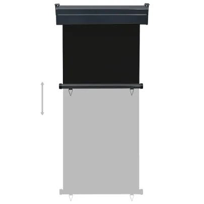 Copertină Laterală Balcon Negru 80x250 cm | Livrare Gratuită