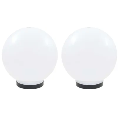 Lămpi Bol LED Sferice pentru Grădină - Set 2 bucăți