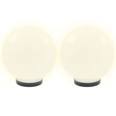 Lămpi Bol LED Sferice pentru Grădină - Set 2 bucăți