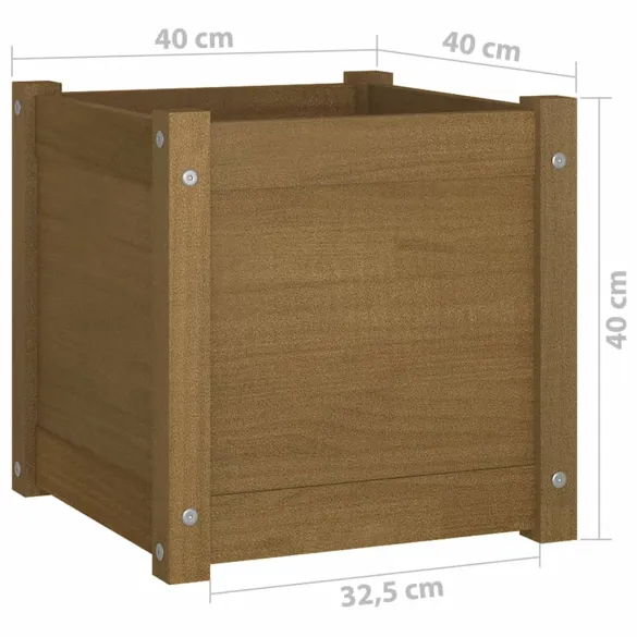 Jardinieră Lemn Masiv Pin 40x40x40 cm - Livrare Gratuită