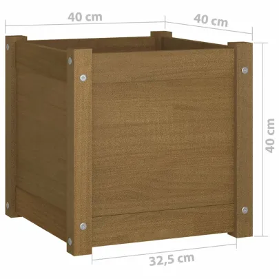 Jardinieră Lemn Masiv Pin 40x40x40 cm - Livrare Gratuită