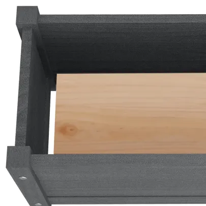 Jardinieră Grădină Gri - Lemn Masiv de Pin 60x31x31 cm