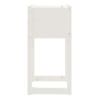 Jardinieră Albă Lemn Masiv de Pin - Decor Grădină