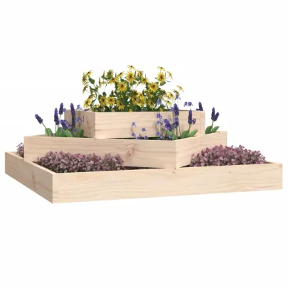 Jardinieră lemn masiv de pin - 83x83x27 cm | Livrare gratuită
