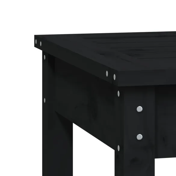 Bancă grădină lemn masiv pin - Negru | Livrare gratuită