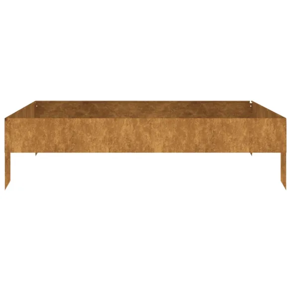 Strat Înălțat Grădină Oțel Corten 100x100 cm | Livrare Gratuită