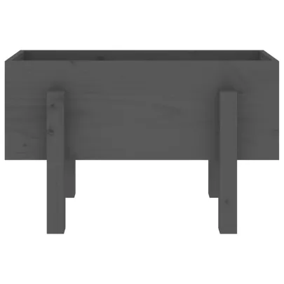 Jardinieră Grădină Gri - Lemn Masiv Pin | Livrare Gratuită