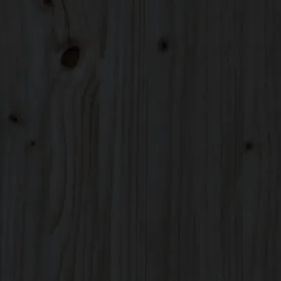 Jardinieră Grădină Gard Negru Lemn Masiv de Pin 50x50x50 cm