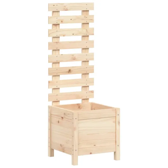 Jardinieră grădină lemn masiv pin cu raft | Livrare gratuită