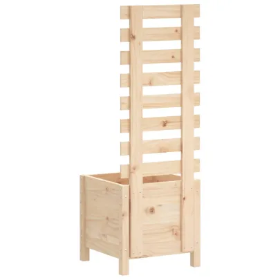 Jardinieră grădină lemn masiv pin cu raft | Livrare gratuită