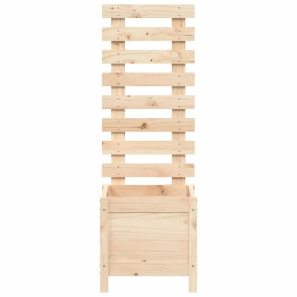 Jardinieră grădină lemn masiv pin cu raft | Livrare gratuită