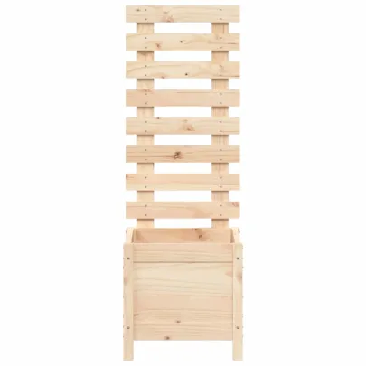 Jardinieră grădină lemn masiv pin cu raft | Livrare gratuită