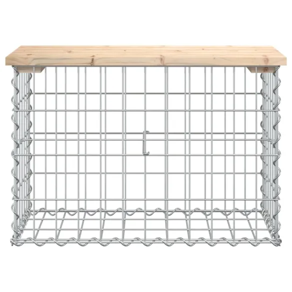 Bancă Grădină Gabion - Lemn Masiv Pin - Livrare Gratuită