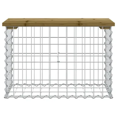 Bancă Grădină Gabion - Lemn Pin Impregnat - Livrare Gratuită