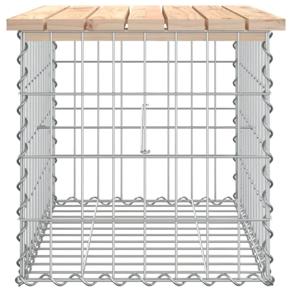 Bancă Grădină Gabion - Lemn Masiv Pin - Livrare Gratuită