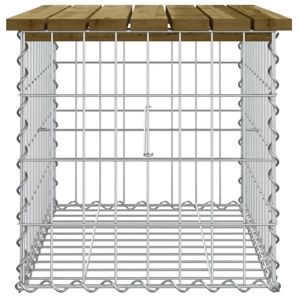 Bancă Grădină Gabion - Lemn Pin Impregnat - Livrare Gratuită
