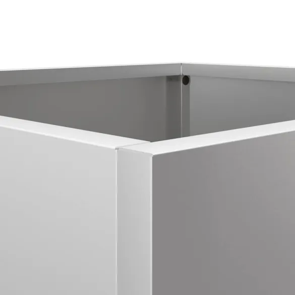 Set 2 Jardiniere Argintii - Oțel Galvanizat 32x30x29 cm